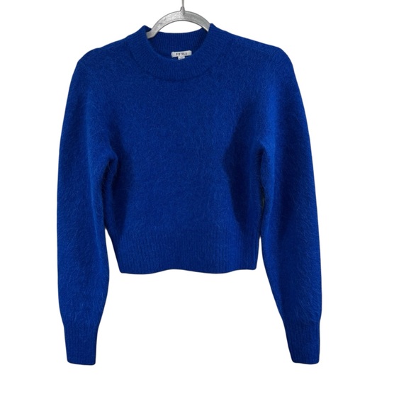Pistola Sara Shrunken Crewneck Sweater Alpaca Blend in vibrant "Azure Blue - Picture 4 of 13